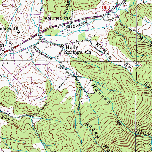 Topographic Map of Ike Branch, TN