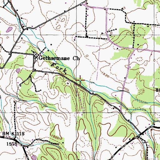 Topographic Map of Jennings Creek, TN