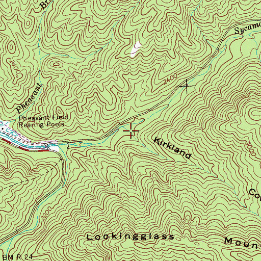 Topographic Map of Kirkland Cove, TN