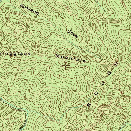 Topographic Map of Lookingglass Mountain, TN