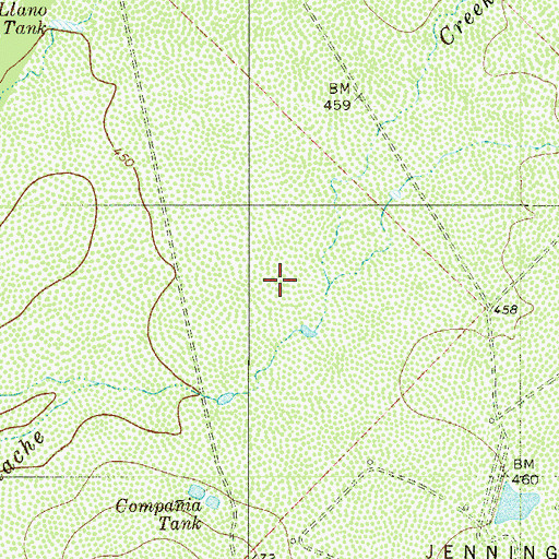 Topographic Map of Coma Creek, TX