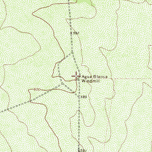 Topographic Map of Agua Blanca Windmill, TX