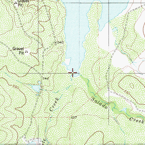 Topographic Map of Aguilete Creek, TX