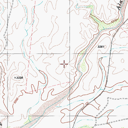 Topographic Map of Alamo Creek, TX