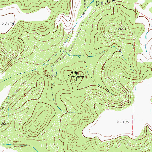 Topographic Map of Allen Windmill, TX