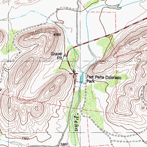 Topographic Map of Alsate Creek, TX