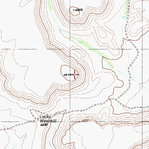 Topographic Map of Antelope Mesa, TX