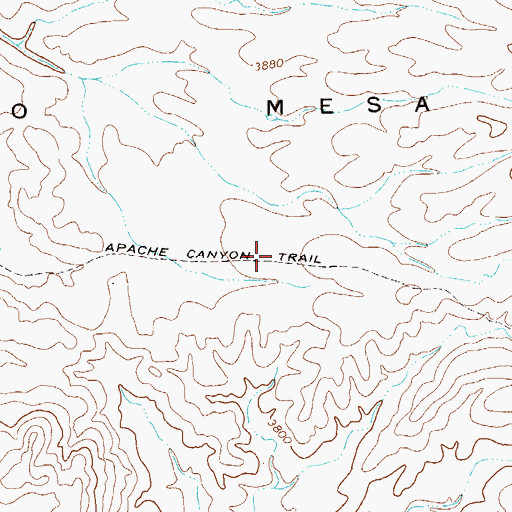 Topographic Map of Apache Canyon Trail, TX