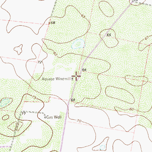Topographic Map of Aquage Windmill, TX