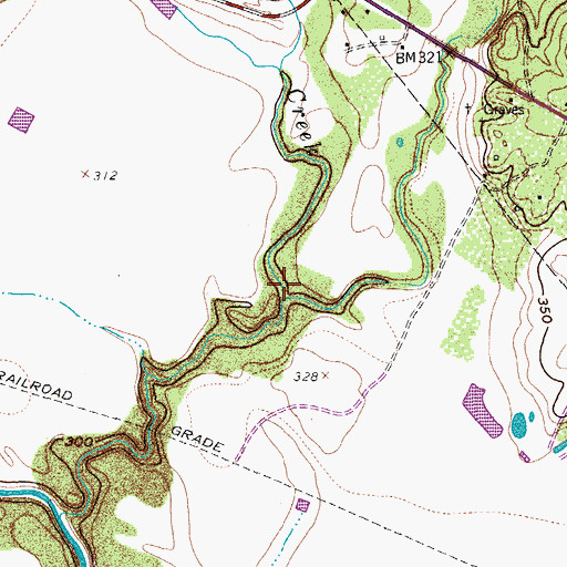 Topographic Map of Artesia Creek, TX