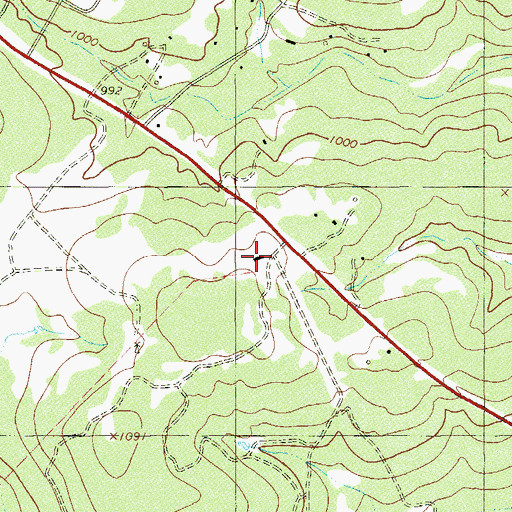 Topographic Map of B Bar Ranch, TX