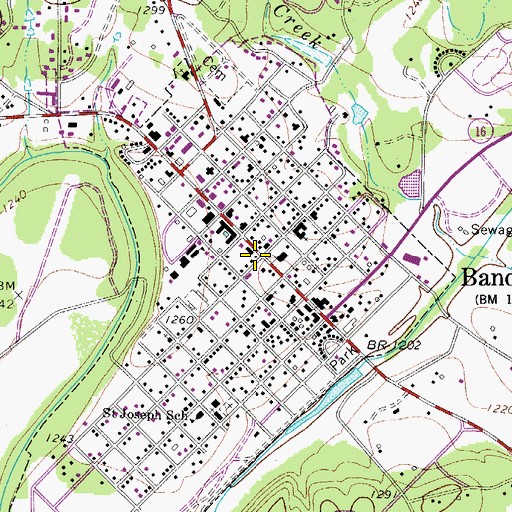 Topographic Map of Bandera, TX