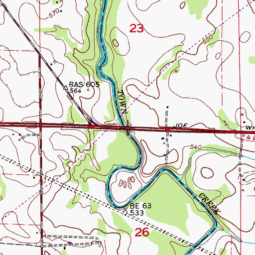 Topographic Map of Pruett Bridge, AL