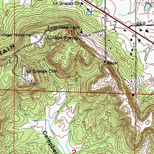 Topographic Map of Sand Spring, AL