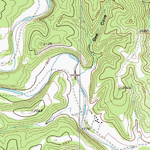 Topographic Map of Bee Cave Hollow, TX