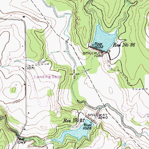 Topographic Map of Beeman Branch, TX