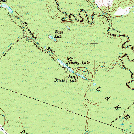 Topographic Map of Big Brushy Lake, TX