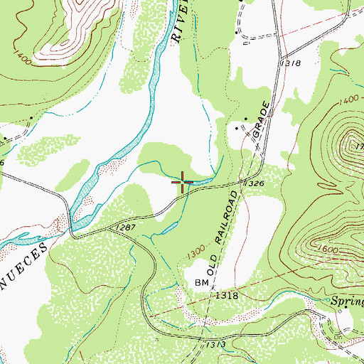 Topographic Map of Blucher Creek, TX