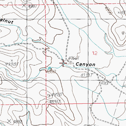 Topographic Map of Walnut Canyon, AZ