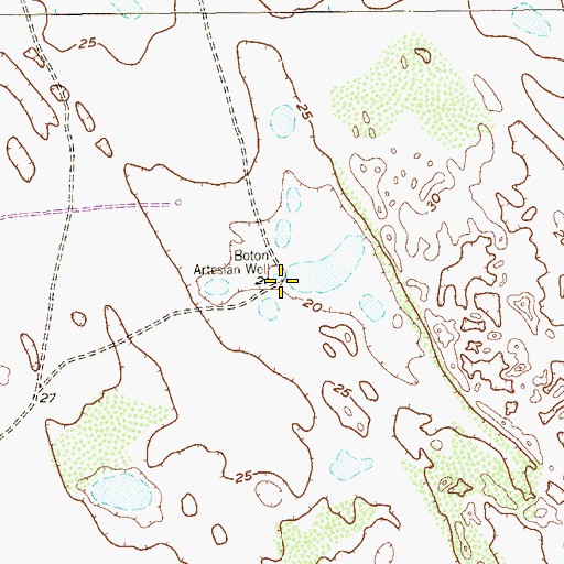 Topographic Map of Boton Artesian Well, TX