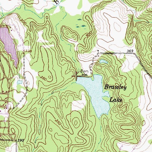 Topographic Map of Brawley Lake, TX