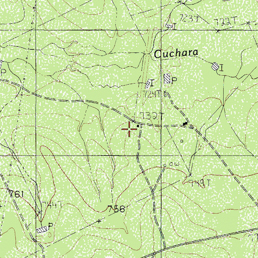 Topographic Map of Brewster Ranch, TX