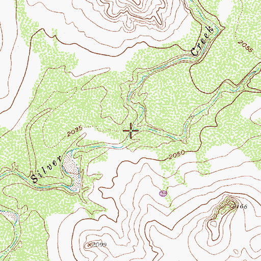 Topographic Map of Buck Creek, TX