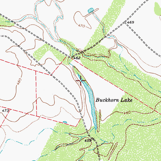 Topographic Map of Buckhorn Lake, TX