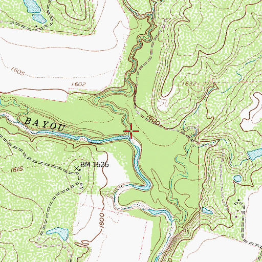 Topographic Map of Burnt Branch, TX