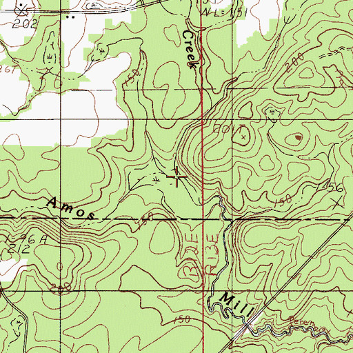 Topographic Map of Polly Creek, AL