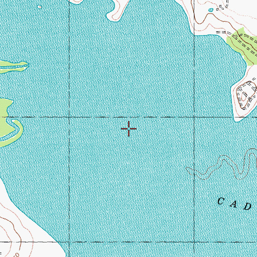 Topographic Map of Caddo Inlet, TX