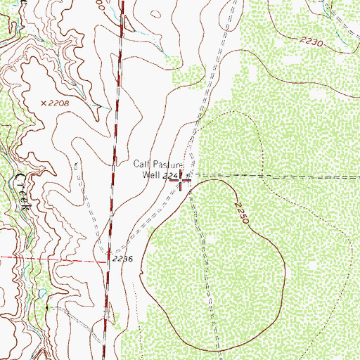 Topographic Map of Calf Pasture Well, TX