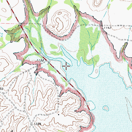 Topographic Map of California Creek, TX