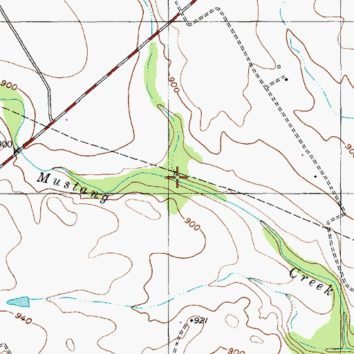 Topographic Map of Camfield Branch, TX