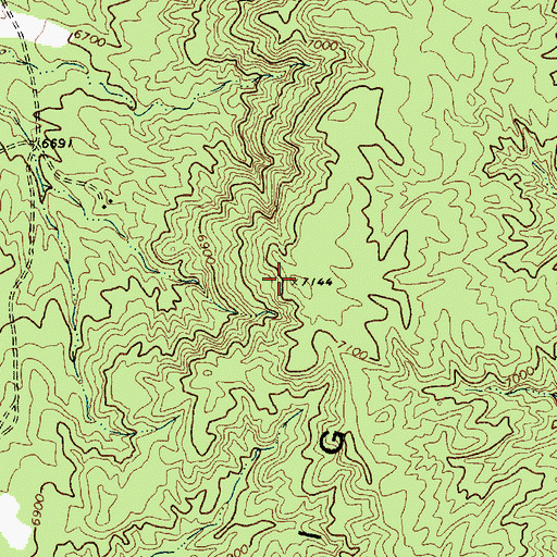 Topographic Map of Big Mountain, AZ