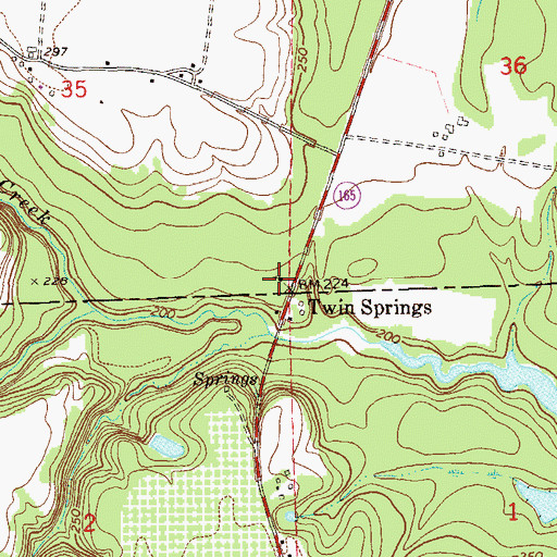 Topographic Map of County Line Church, AL