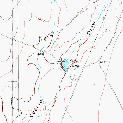 Topographic Map of Catto Tank, TX