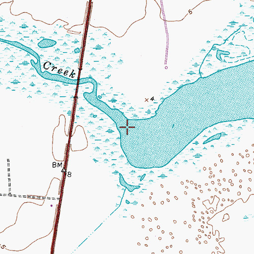 Topographic Map of Cavasso Creek, TX