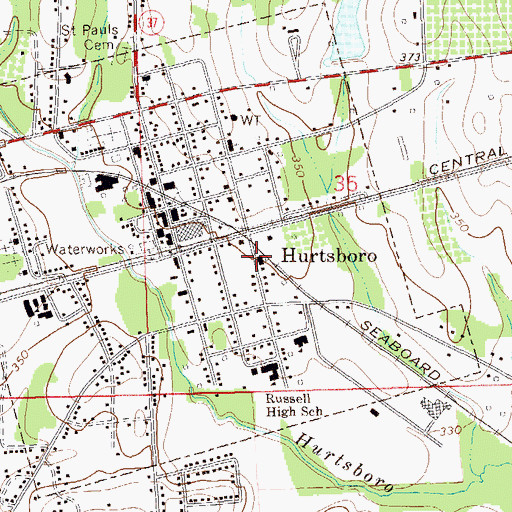 Topographic Map of First Methodist Episcopal Church, AL