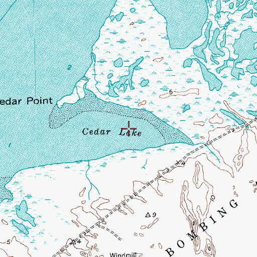 Topographic Map of Cedar Lake, TX