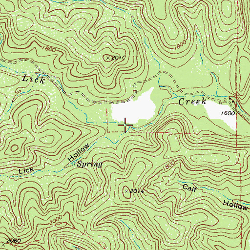 Topographic Map of Cedar Lick Hollow, TX