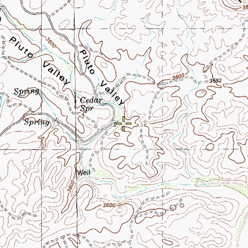 Topographic Map of Cedar Spring, TX