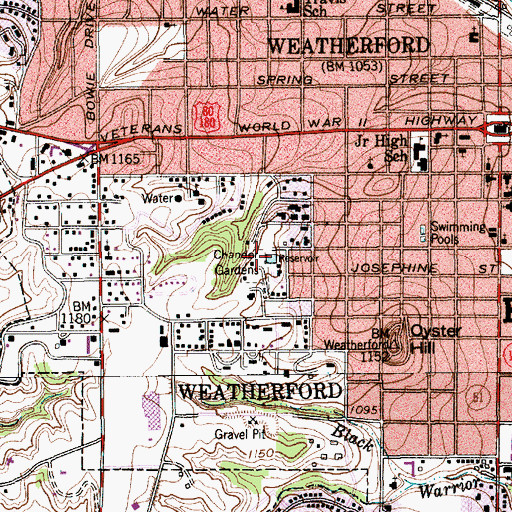 Topographic Map of Chandor Gardens, TX