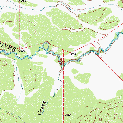 Topographic Map of Charamusca Creek, TX