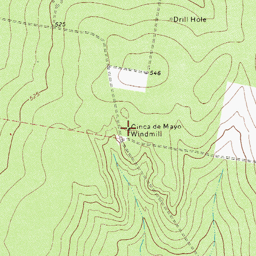 Topographic Map of Cinca de Mayo Windmill, TX