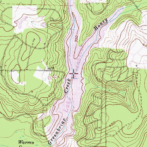 Topographic Map of Clear Creek, TX