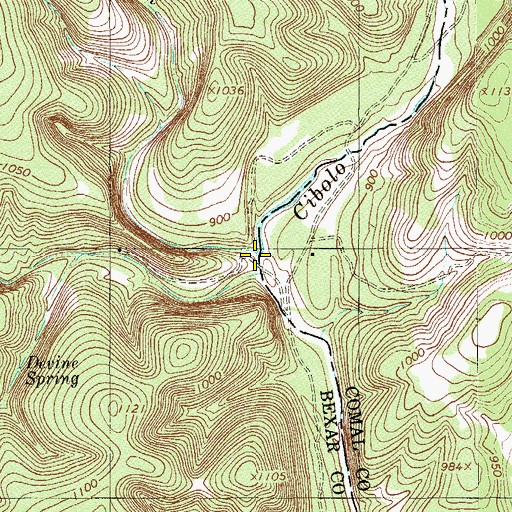 Topographic Map of Clear Fork, TX