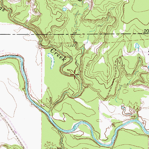 Topographic Map of Coal Branch, TX