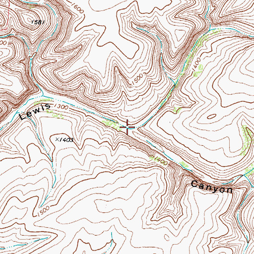 Topographic Map of Cold Water Canyon, TX