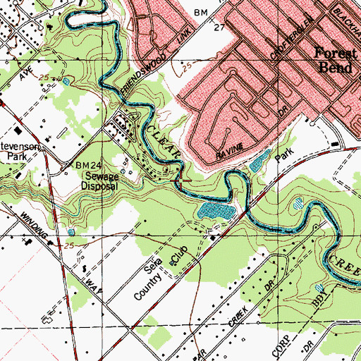 Topographic Map of Cowart Creek, TX